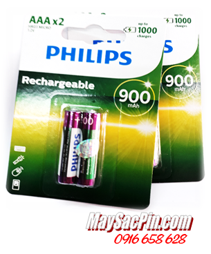 Philips R03B2A90, Pin sạc AAA 1.2v Philips R03B2A90 dung lượng 900mAh (vỉ 2 viên)